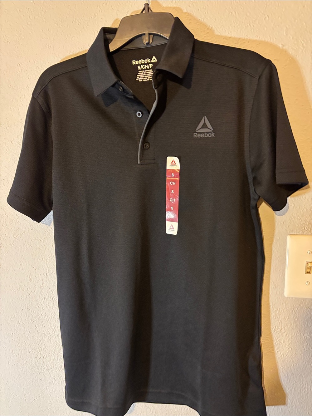 Reebok Black Men's Classic Polo with Subtle Logo